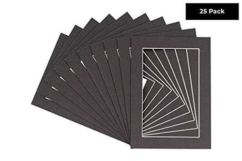 Pack of 25 Acid Free 8.5x11 Mats Bevel Cut for 7x9 Photos (25 Count)