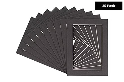 Pack of 25 Acid Free 11x14 Mats Bevel Cut for 9x12 Photos (25 Count)