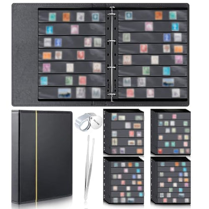 Stamp Collecting Album Binder Kit for Collectors (23 Count)