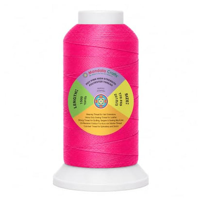 Hot Pink Tex 70 Polyester Heavy Duty Thread for Upholstery