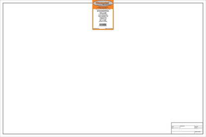 Clearprint 24" x 36" 1000H Design Vellum Sheets with Engineer Title Block, 16 lb., 100% Cotton, 100 Sheets Per Pack, 1 Each