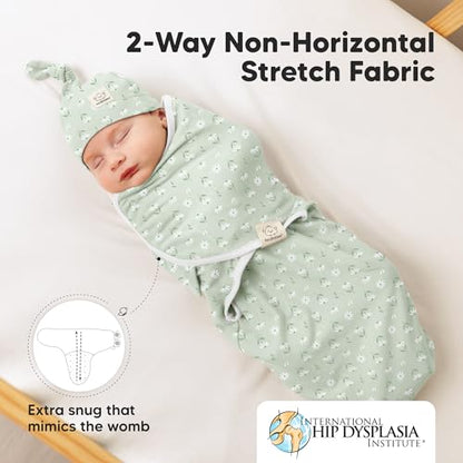 3pk Organic Swaddles for Newborns Girls