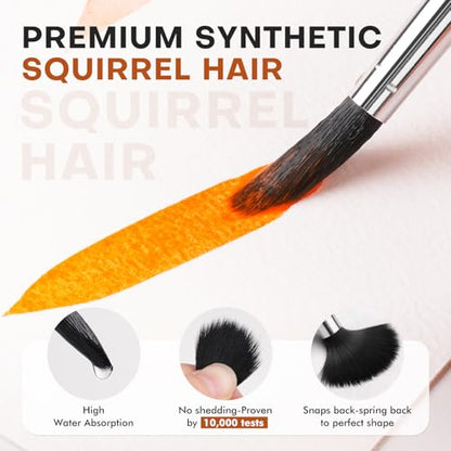Professional Watercolor Brushes (10 Count)