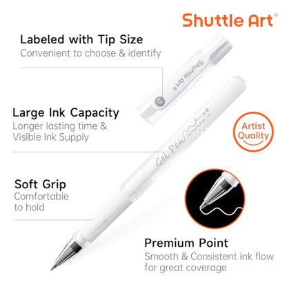White Gel Pens (6 Count)