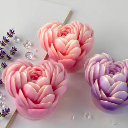 Heart Rose Cylinder Candle & Resin Mold