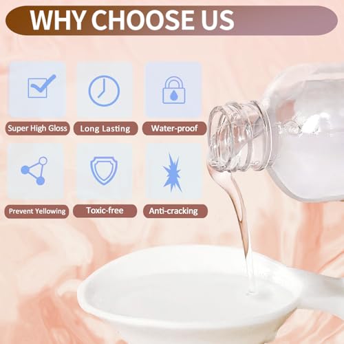 240ml High Glossy Air Dry Clay Glaze (2 Count)