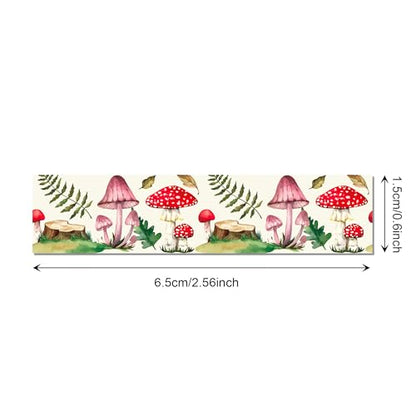 12 Rolls Mushroom Washi Tape Set (12 Count)