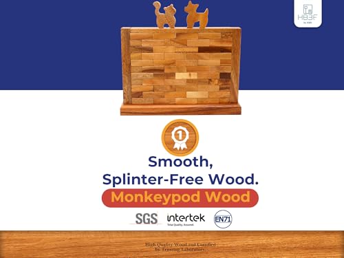 Wooden Brick Wall Balancing Game