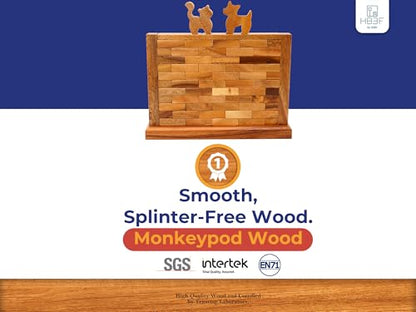 Wooden Brick Wall Balancing Game