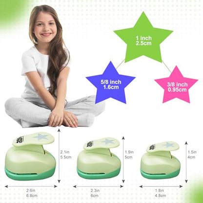 Star Hole Paper Punch Star Lever Puncher for Crafts 1 Inch Craft Punch