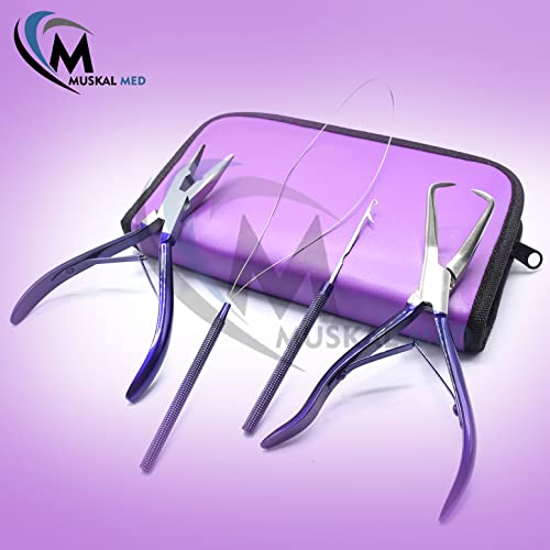 Professional Hair Extension & Beading Tool Kit Remove Plier Set for beads