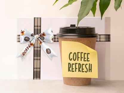6 Rolls 18 Yards Fall Coffee Ribbons for Gift Wrapping DIY Crafts 3