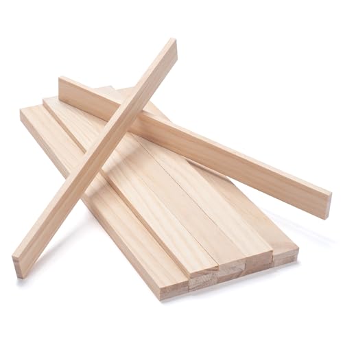 Wood Strips Slats Wooden Dowels for Crafts 1 (15 Count)