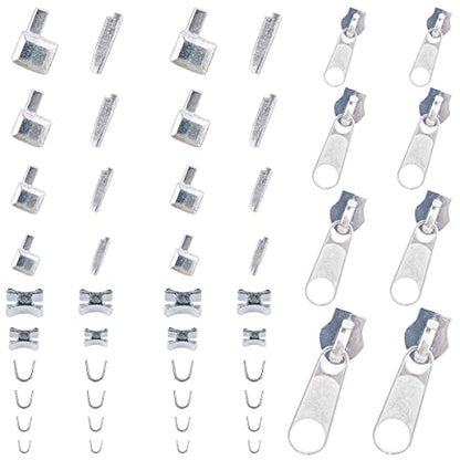 Platinum 48 Piece Metal Zipper Repair Accessories Set (48 Count)