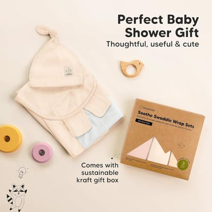 3pk Organic Swaddles for Newborns Girls