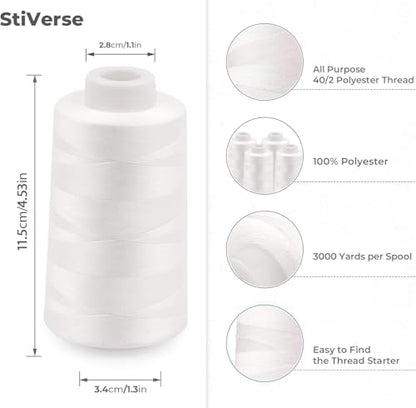 4 Pack Serger Thread Cones (36000 Foot)