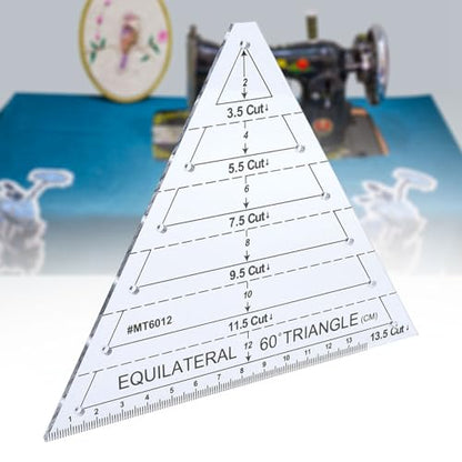 60 Degree Triangle Ruler for Quilting Grids Quilting Rulers