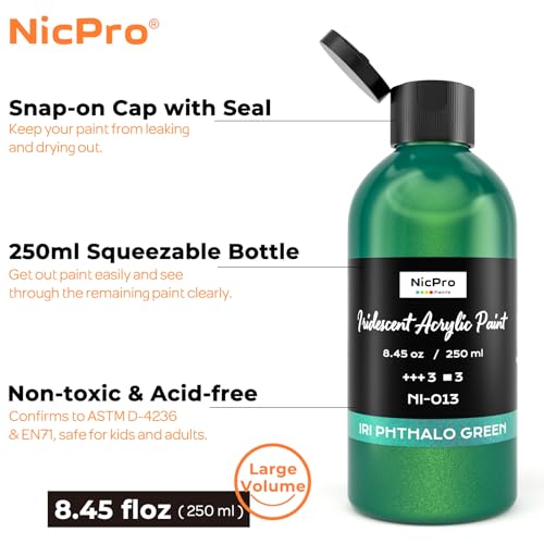 Iridescent Green Acrylic Paint (8.45 Fl Oz)