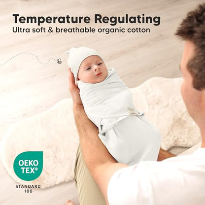 3pk Organic Swaddles for Newborns Girls