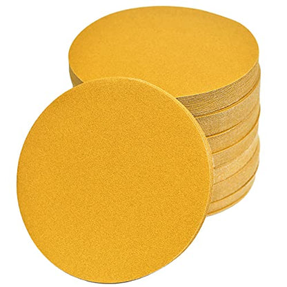 6-Inch No-Hole Hook and Loop Gold Sanding Discs 180-Grit, 100-Pack (100 Count)