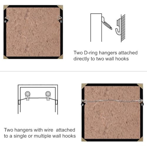 100 Pack Small Triangle Ring Steel Picture Hangers with Screws Picture Frames Picture Hang Solutions for Hanging Clock Paintings Artwork Picture Frame Hook Photos (100 Count)
