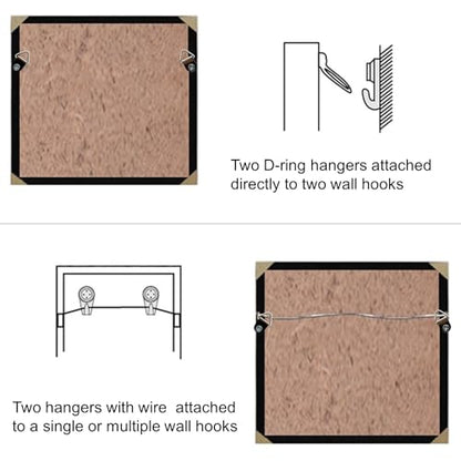 100 Pack Small Triangle Ring Steel Picture Hangers with Screws Picture Frames Picture Hang Solutions for Hanging Clock Paintings Artwork Picture Frame Hook Photos (100 Count)