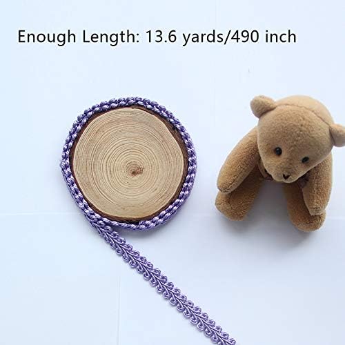 BEL AVENIR Braid Trim 1/2 inch 13.6 Yards French Gimp Basic Sewing Polyester DIY Crafts Costume Home Decorative (Purple) - Crafty Corner