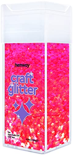 Craft Glitter Shaker Fluorescent Pink 110g Super Chunky (3.8801 Ounce)