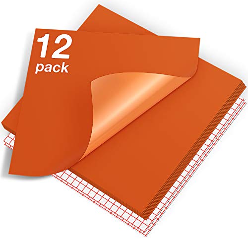 Glossy Orange Permanent Vinyl 12 Pack 12x12 Compatible with Cricut