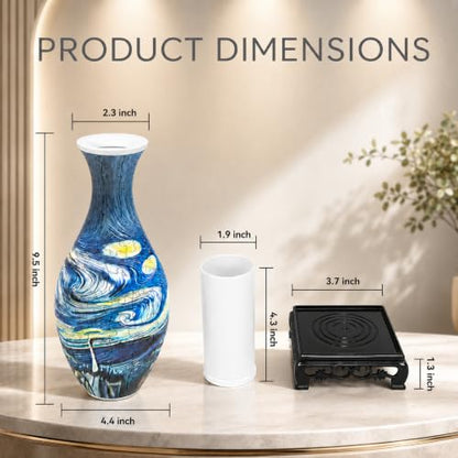 3D Puzzle Vase for Adults with 160 Plastic Pieces (160 Count)