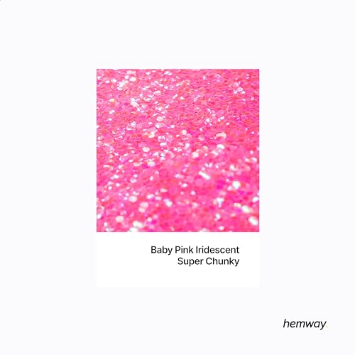 Resin Glitter Baby Pink Iridescent 100g Super Chunky (3.5 Ounce)
