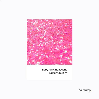 Resin Glitter Baby Pink Iridescent 100g Super Chunky (3.5 Ounce)