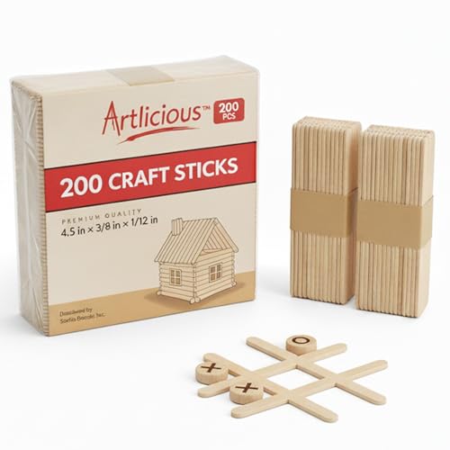 200 Popsicle Sticks (200 Count)