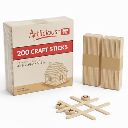 200 Popsicle Sticks (200 Count)