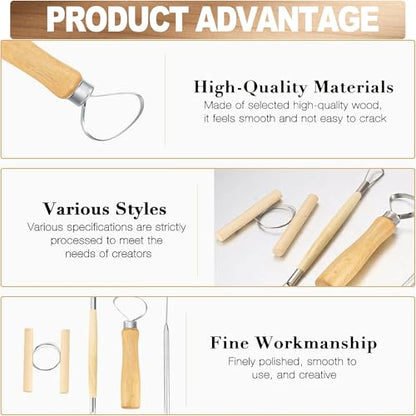 8Pcs Clay Sculpting Tools Set Perfect for Polymer Air Dry Modeling Clay Beginners & Professionals Ideal for DIY Pottery & Ceramics Tools for Clay Sculpey Sculpting & Crafting