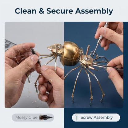 Steampunk Golden Spider 3D Metal Puzzle Model