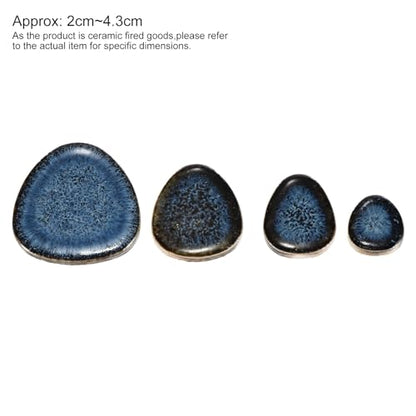 100g Ceramic Mosaic Tiles for Crafts Bulk Pebble Blue Glazing