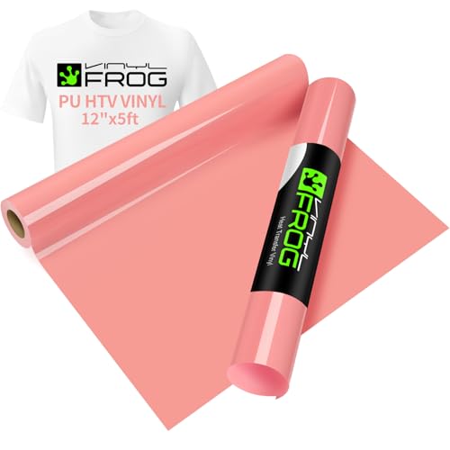 Coral Heat Transfer Vinyl Roll 12" x5ft Matte HTV Vinyl (5 Foot)