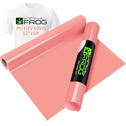 Coral Heat Transfer Vinyl Roll 12" x5ft Matte HTV Vinyl (5 Foot)