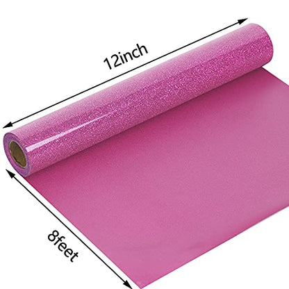 Glitter Purple Pink Heat Transfer Vinyl HTV Rolls