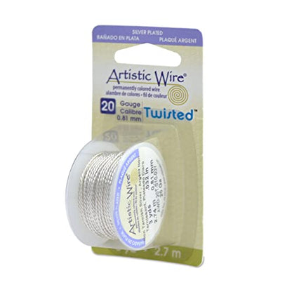 20 Gauge .81 mm Silver Plated Tarnish Resistant Colored Copper Craft Wire