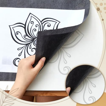 5 Sheets Large Carbon Paper for Tracing 20.3 x 36 Inch Graphite Transfer Paper Waxed Carbon Transfer Paper for Wood (5 .)