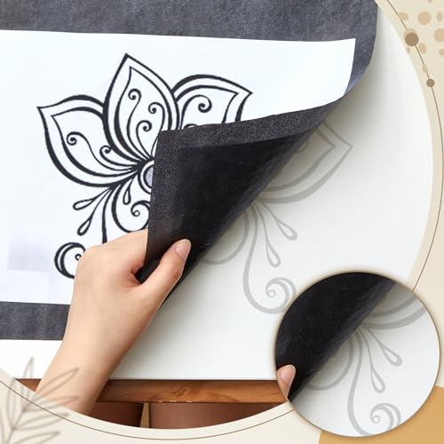 2 Sheets 23 ft Large Graphite Carbon Transfer Paper for Tracing Black Waxed Carbon Paper for Drawing Patterns on Wood Projects (11856.32 sq inch)
