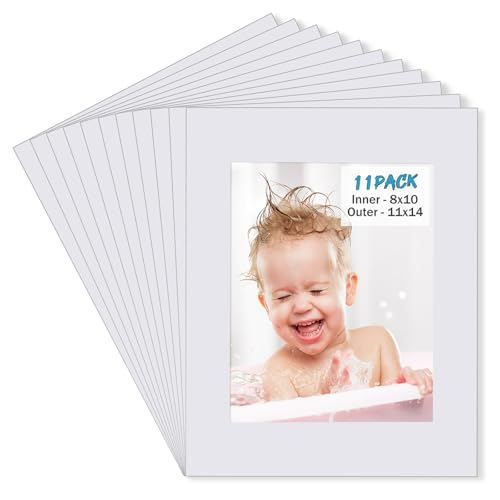 11x14 White Picture Mats Pack of 11