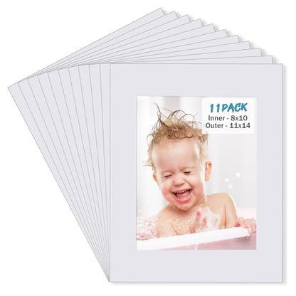 11x14 White Picture Mats Pack of 11