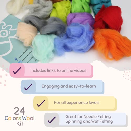 Wool Roving Set for Needle Felting