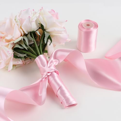 Light Pink Satin Ribbon 3 Inch x 10 Yards Double Faced