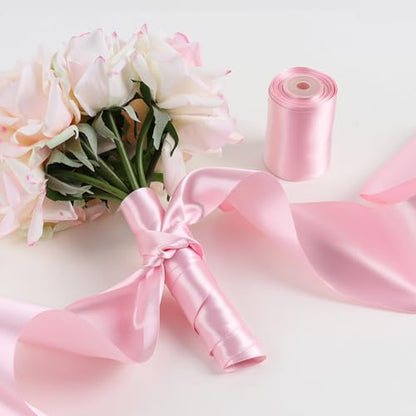 Light Pink Satin Ribbon 3 Inch x 10 Yards Double Faced