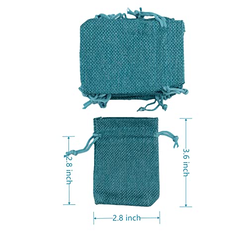 Pack of 25 Burlap Gift Bags with Drawstring Linen Jewelry Pouches Wedding Hessian Jute Bags for Birthday and Treat Pouches Party Wedding Favors Gift