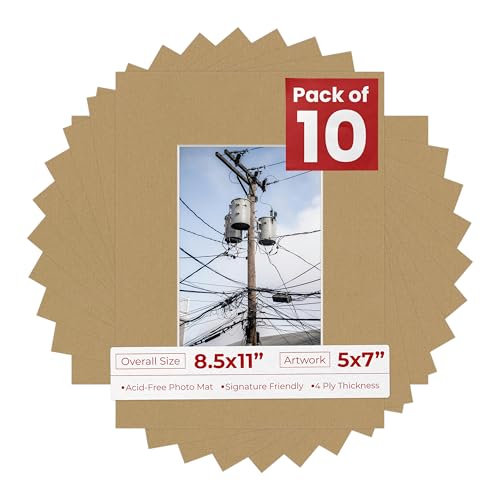 5x7 Mat for 8.5x11 Frame (10 Count)